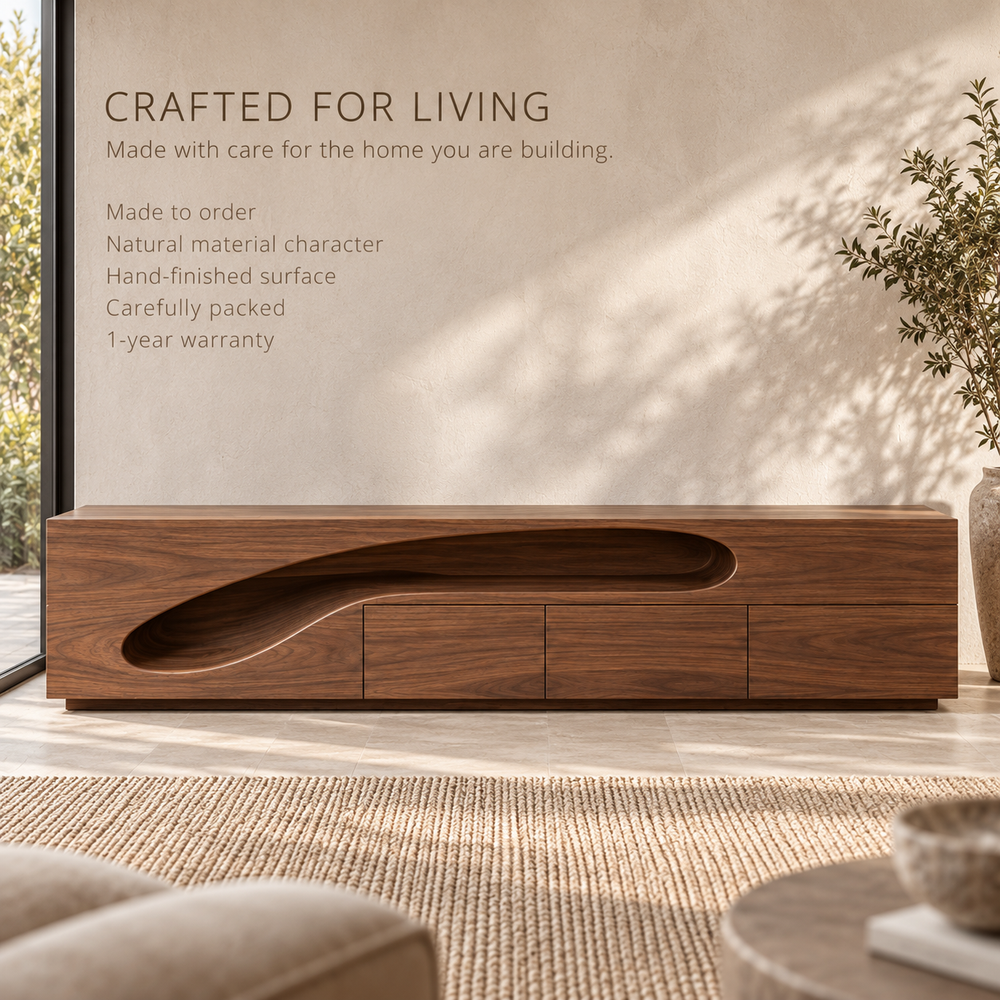 Netherton Sculptural Solid Wood TV Stand - Design 193 - product detail 8