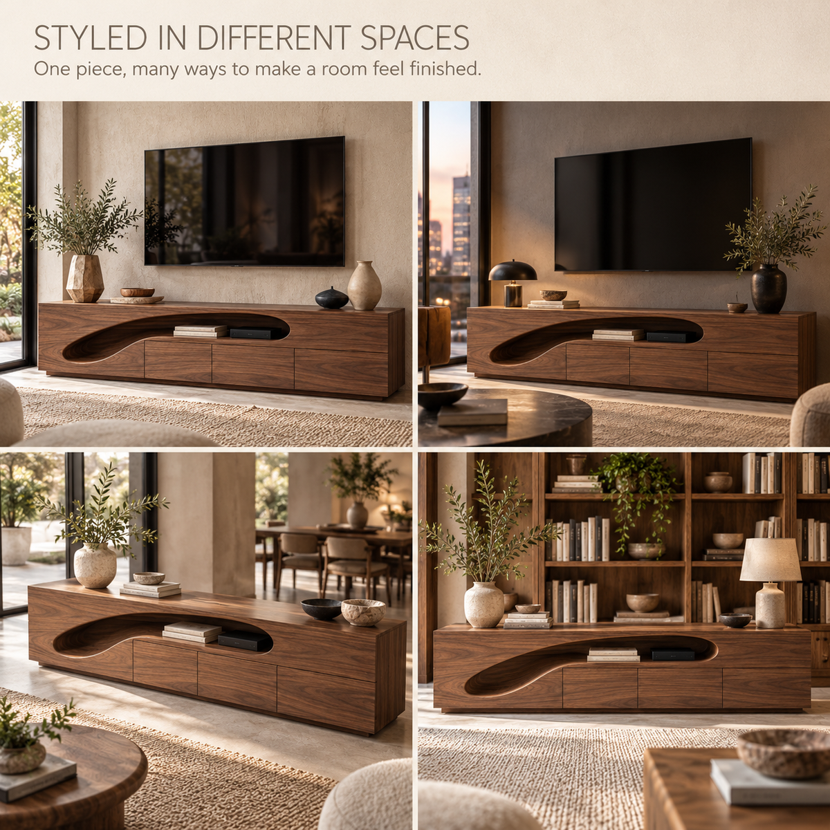 Netherton Sculptural Solid Wood TV Stand - Design 193 - product detail 9