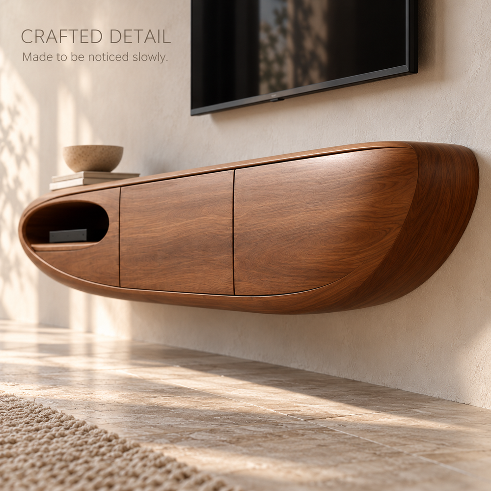 Orchard Floating Solid Wood TV Stand - Design 194 - product detail 5