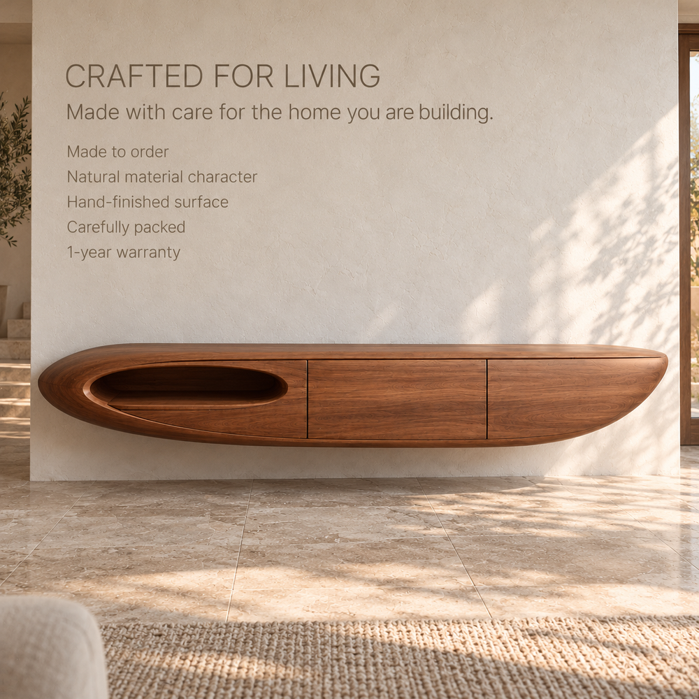Orchard Floating Solid Wood TV Stand - Design 194 - product detail 8