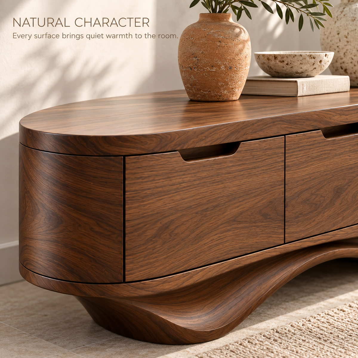 Silverton Sculptural Solid Wood TV Stand - Design 197 - product detail 4