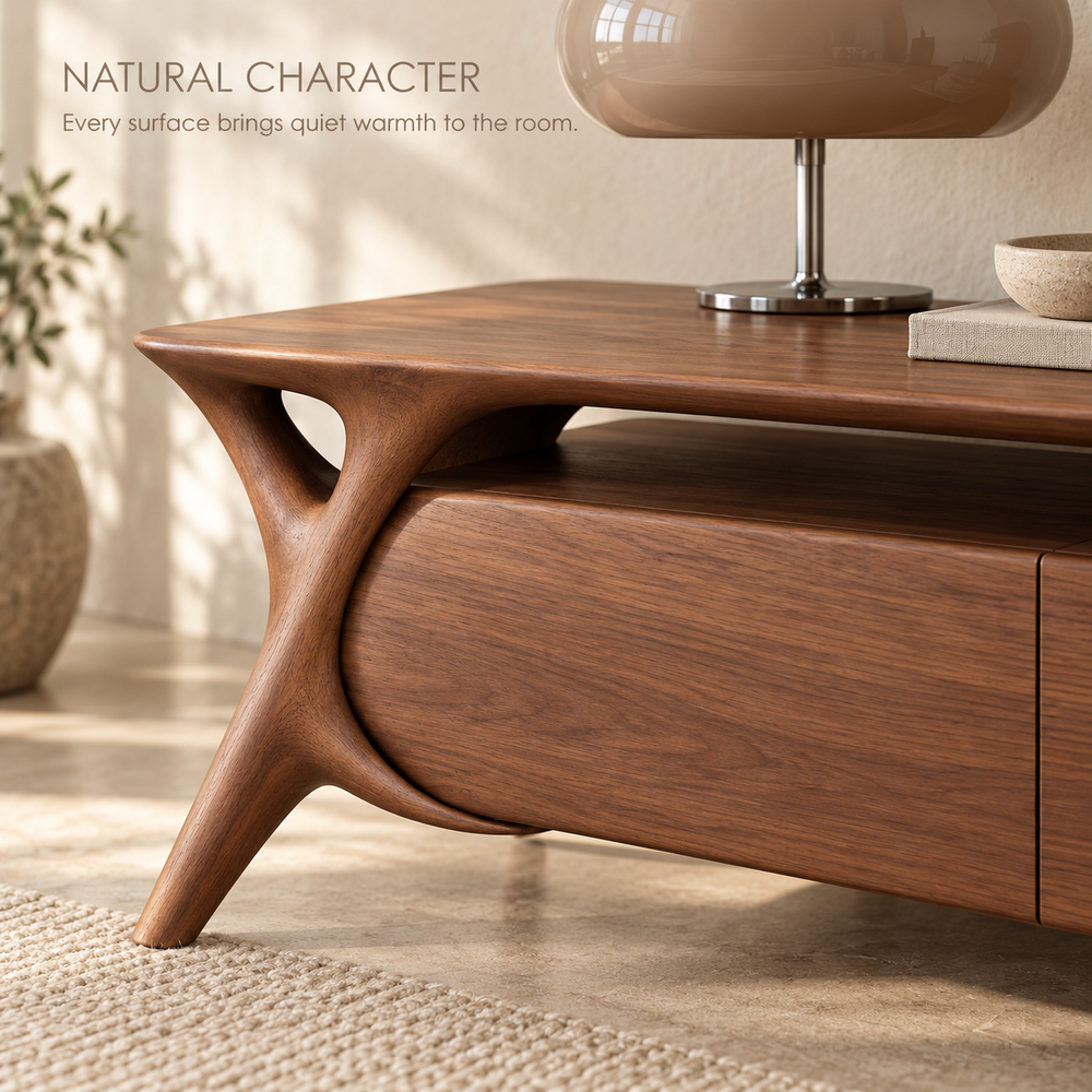 Thistlewood Sculptural Solid Wood TV Stand - Design 198 - product detail 4