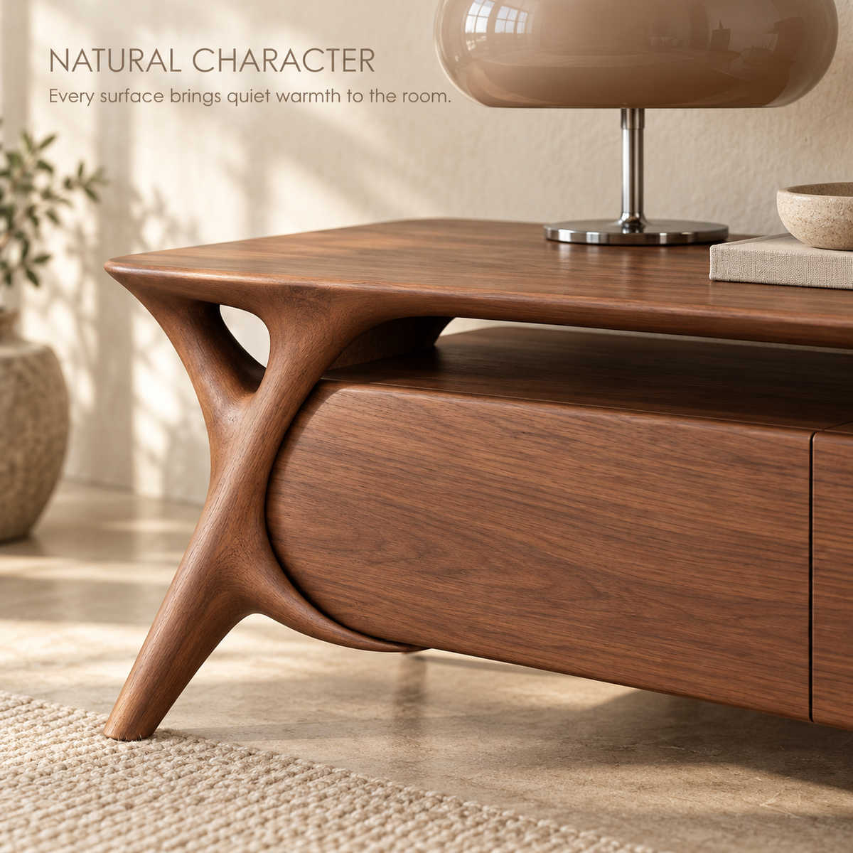 Thistlewood Sculptural Solid Wood TV Stand - Design 198 - product detail 4