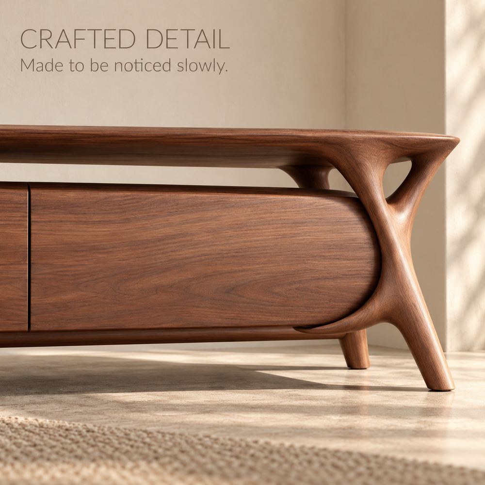 Thistlewood Sculptural Solid Wood TV Stand - Design 198 - product detail 5
