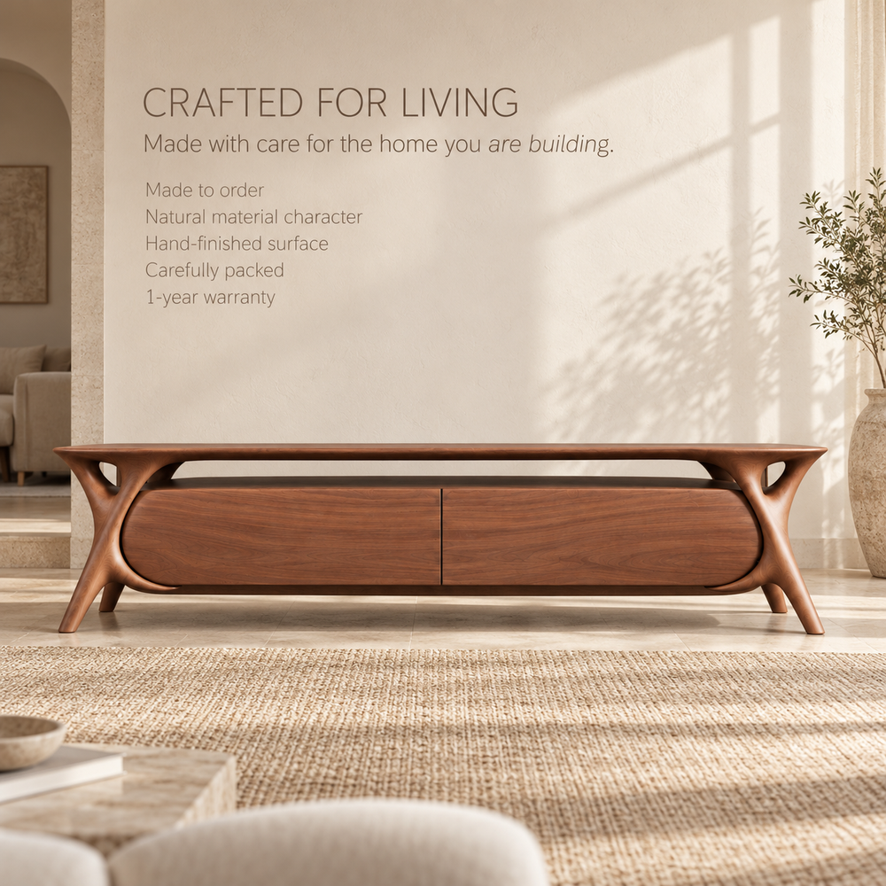 Thistlewood Sculptural Solid Wood TV Stand - Design 198 - product detail 8