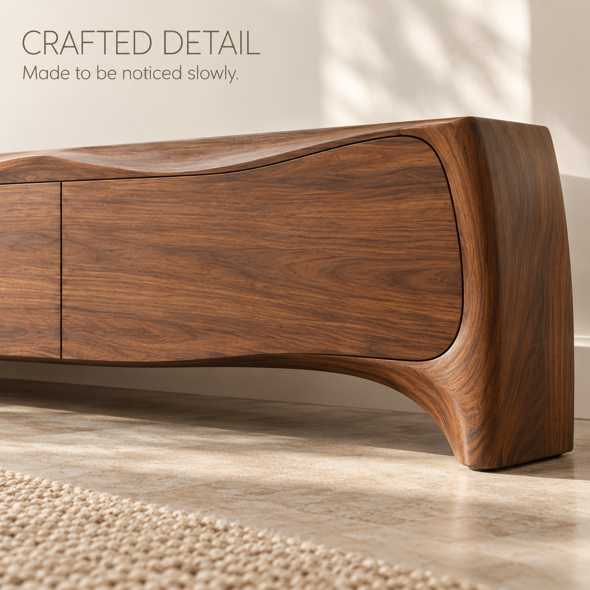 Umberley Sculptural Solid Wood TV Stand - Design 199 - product detail 5