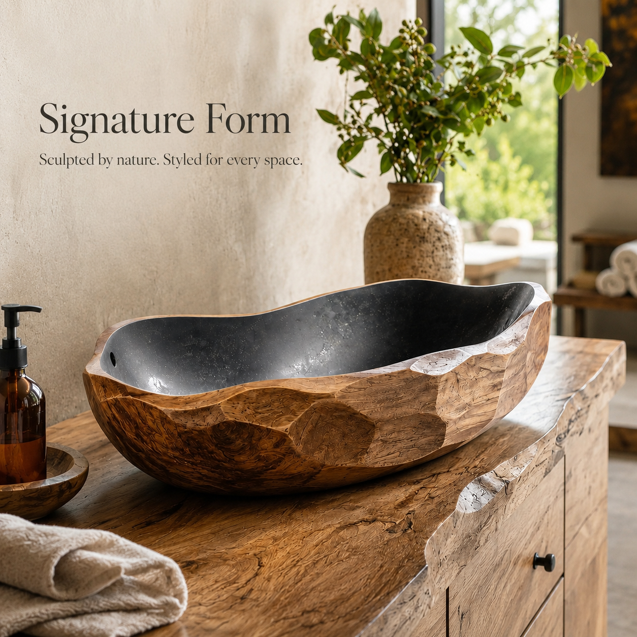 Mira Sculptural Bathroom Vessel Sink - Design 002 - product image 02
