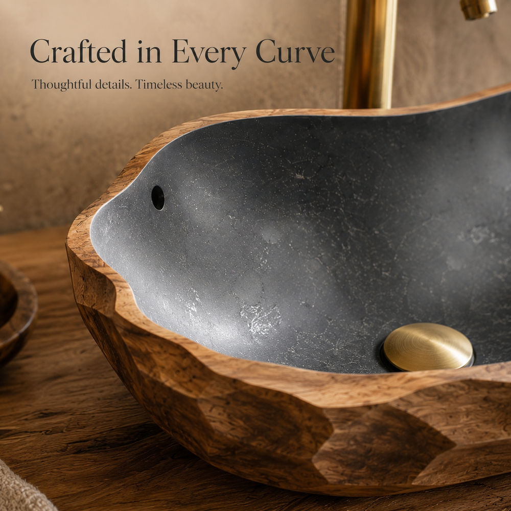 Mira Sculptural Bathroom Vessel Sink - Design 002 - product image 06