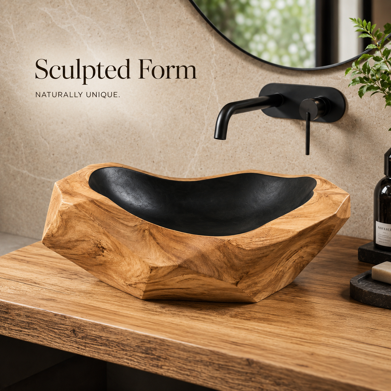 Elara Rounded Bathroom Sink - Design 005 - product image 03