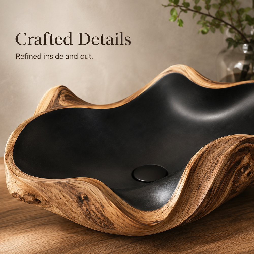 Nolan Warm Stone Vessel Sink - Design 007 - product image 06