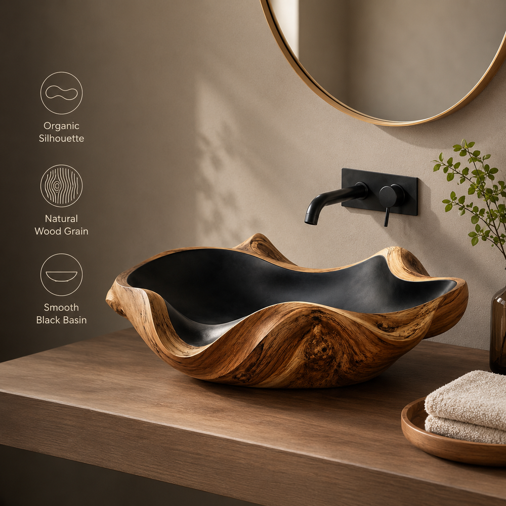 Nolan Warm Stone Vessel Sink - Design 007 - product image 09