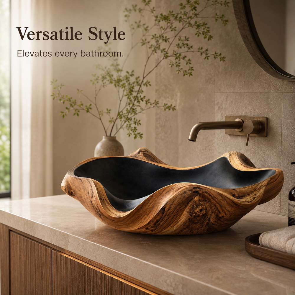 Nolan Warm Stone Vessel Sink - Design 007 - product image 10