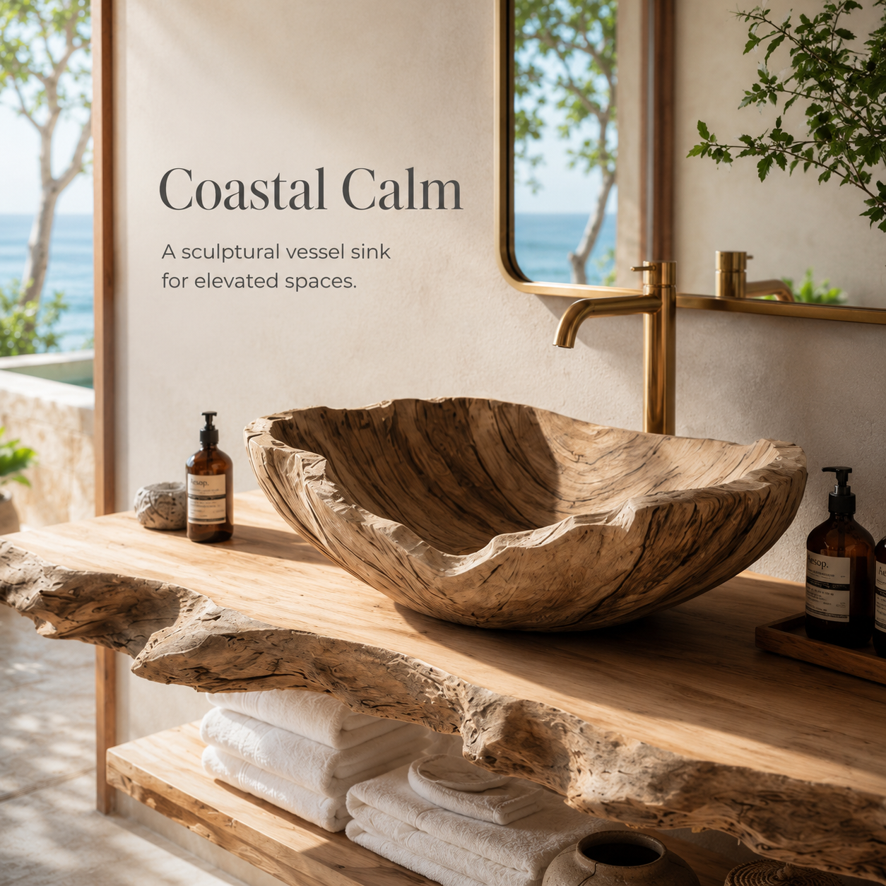 Liora Hand-Finished Vessel Sink - Design 008 - product image 02