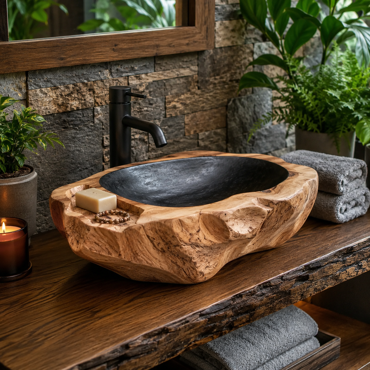 Mira Sculptural Bathroom Vessel Sink - Design 010 - main view
