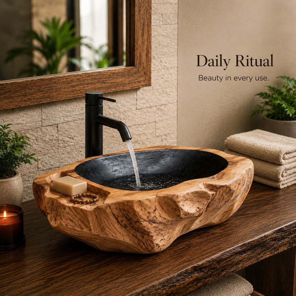 Mira Sculptural Bathroom Vessel Sink - Design 010 - product image 07