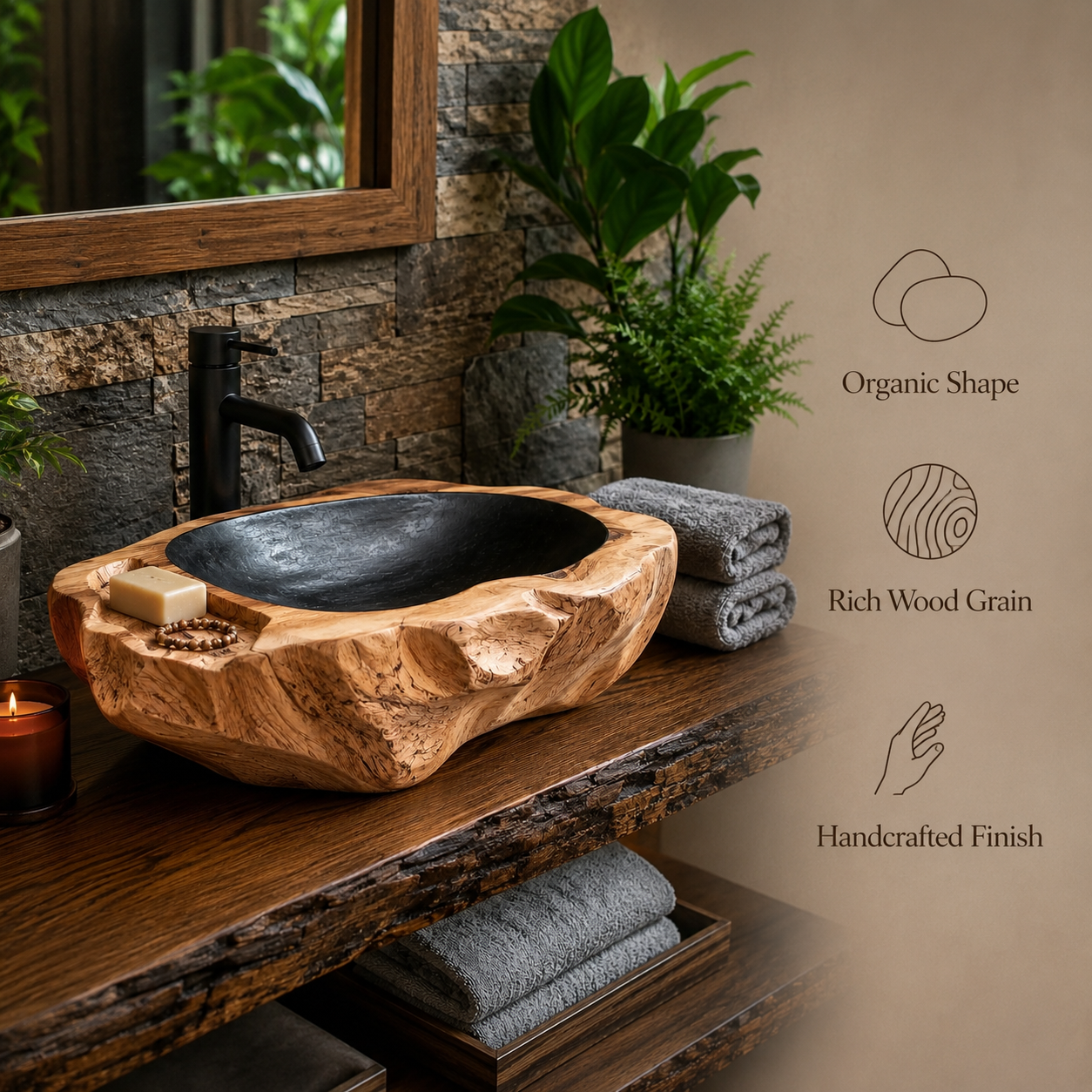 Mira Sculptural Bathroom Vessel Sink - Design 010 - product image 09
