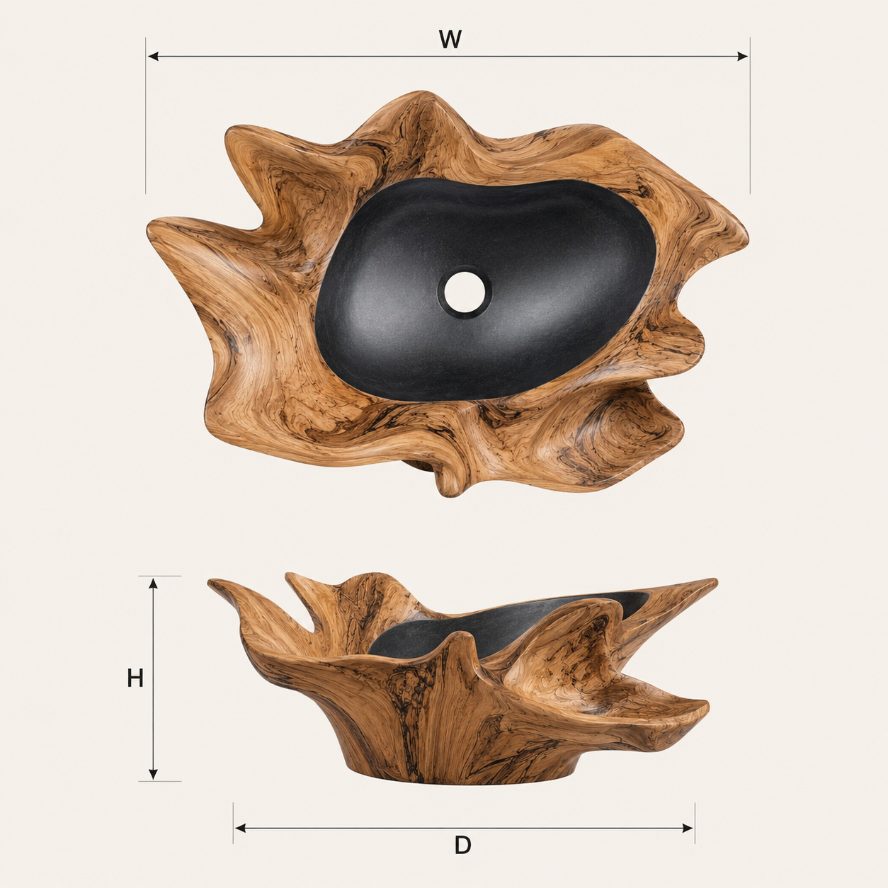 Calder Organic Modern Vessel Sink - Design 011 - product image 06
