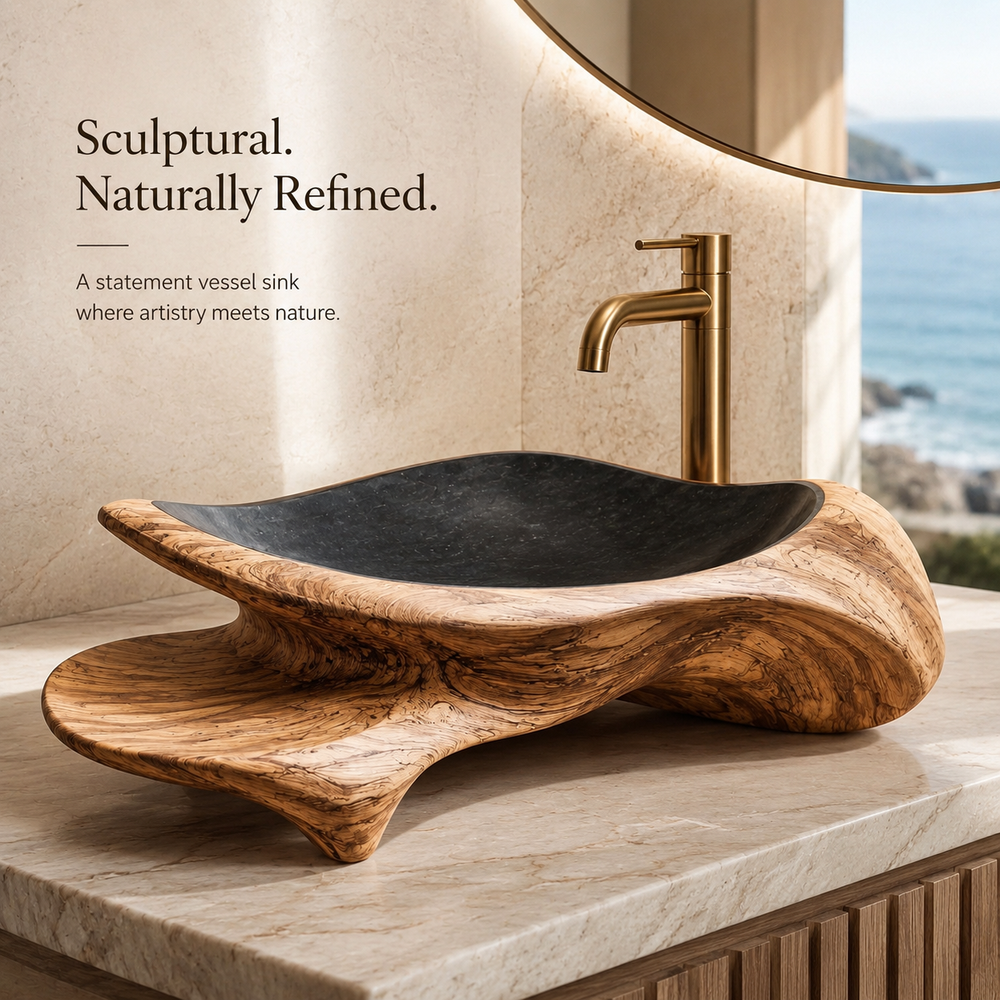 Elara Rounded Bathroom Sink - Design 013 - product image 02