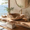 Nolan Warm Stone Vessel Sink - Design 015 - main view
