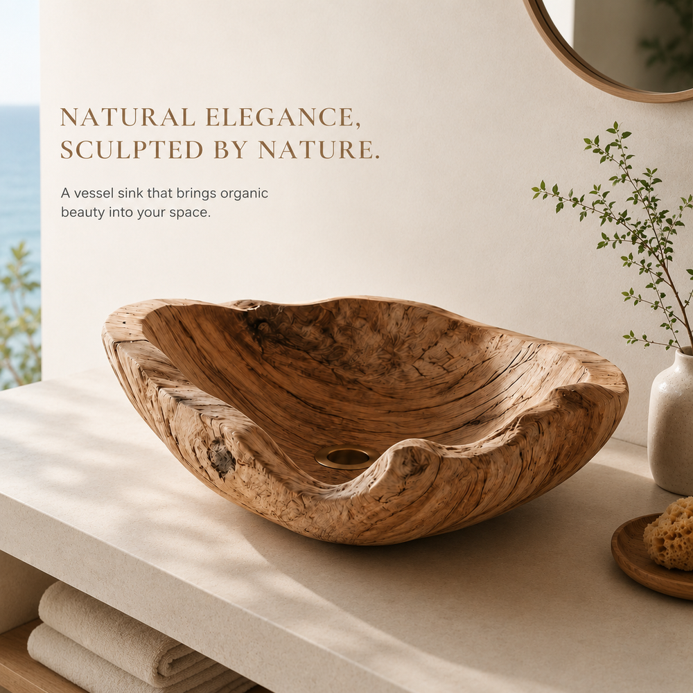 Nolan Warm Stone Vessel Sink - Design 015 - product image 04