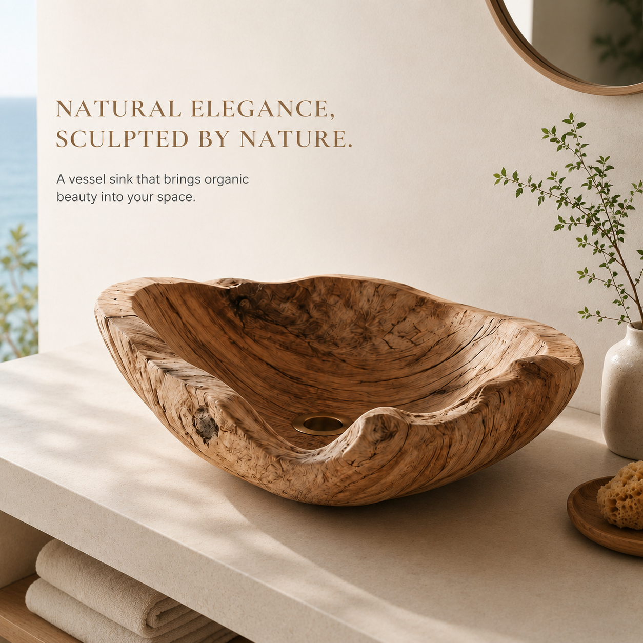 Nolan Warm Stone Vessel Sink - Design 015 - product image 04