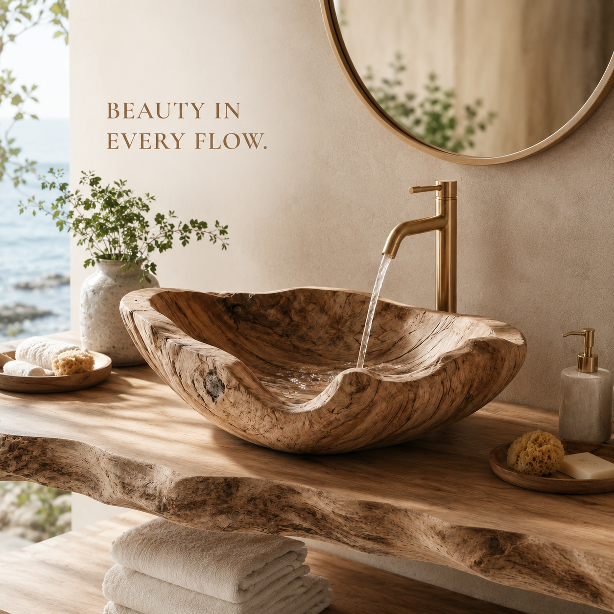 Nolan Warm Stone Vessel Sink - Design 015 - product image 07
