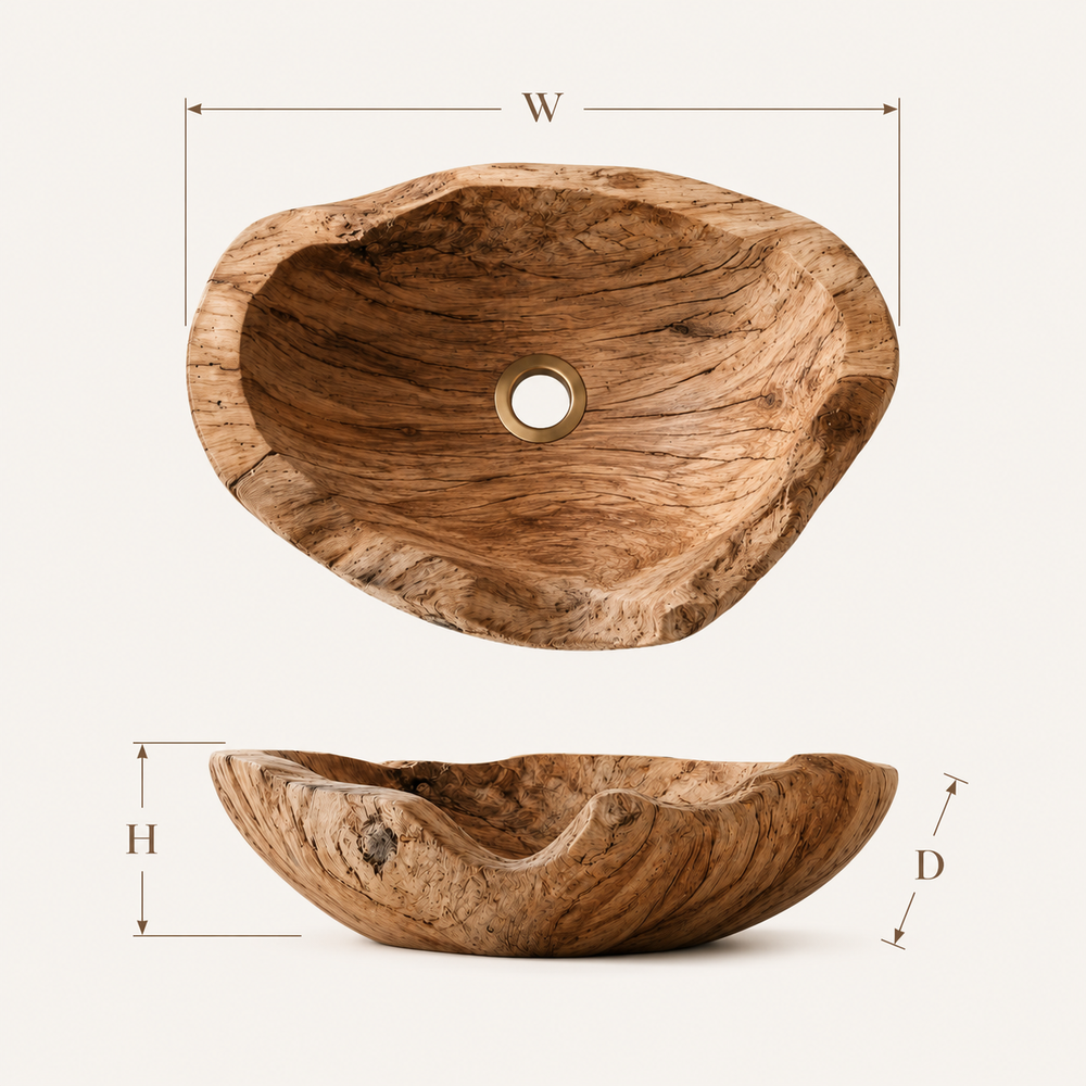 Nolan Warm Stone Vessel Sink - Design 015 - product image 08