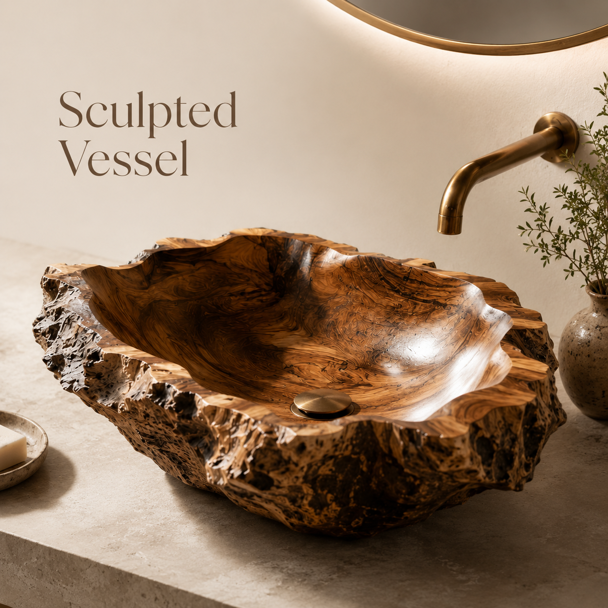 Arden Natural Stone Vessel Sink - Design 017 - product image 03