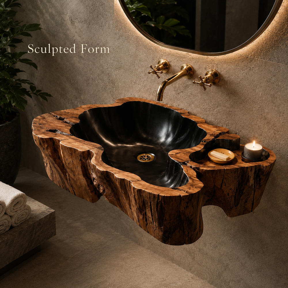 Mira Sculptural Bathroom Vessel Sink - Design 018 - product image 03