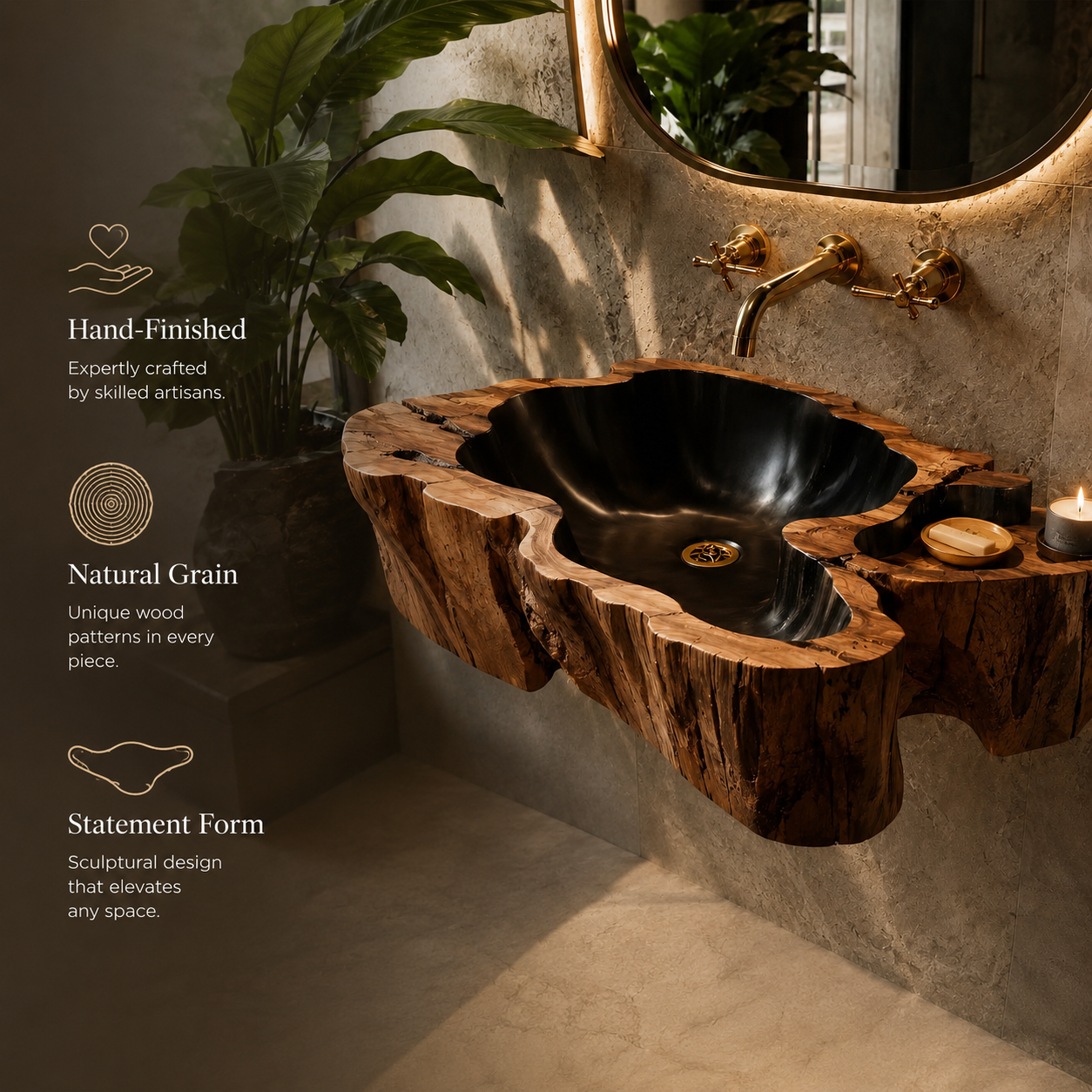 Mira Sculptural Bathroom Vessel Sink - Design 018 - product image 09
