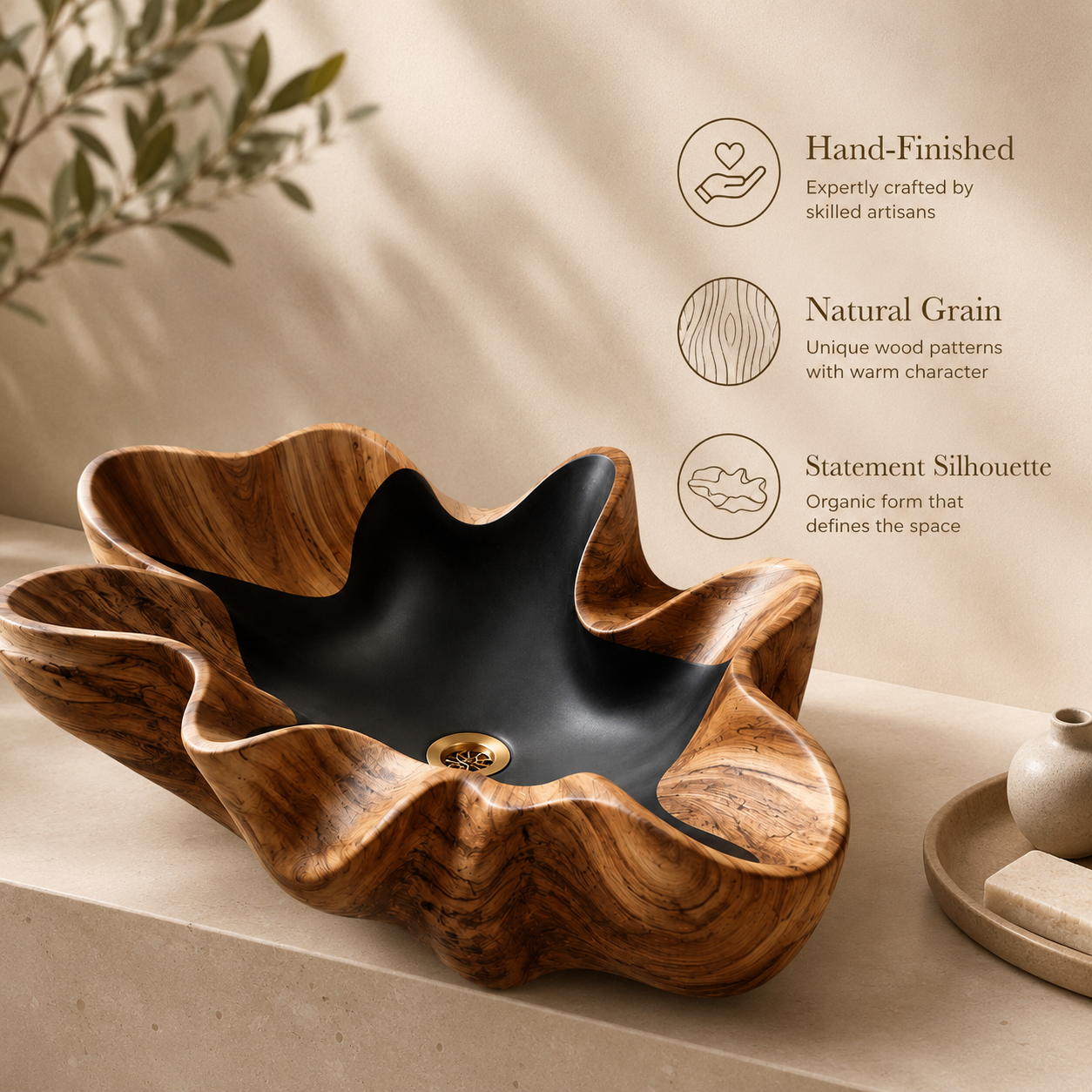 Calder Organic Modern Vessel Sink - Design 019 - product image 09