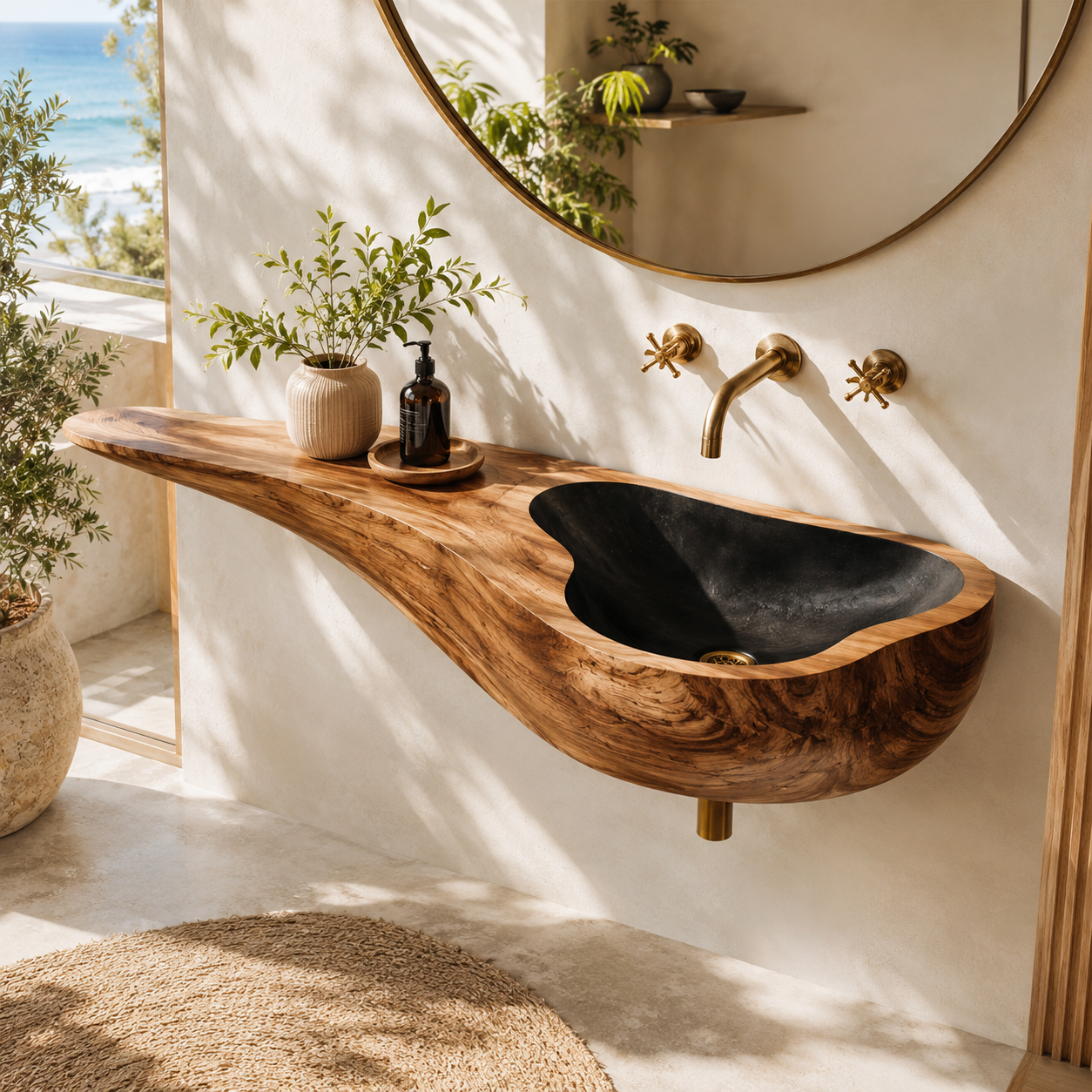 Elara Rounded Bathroom Sink - Design 021 - main view