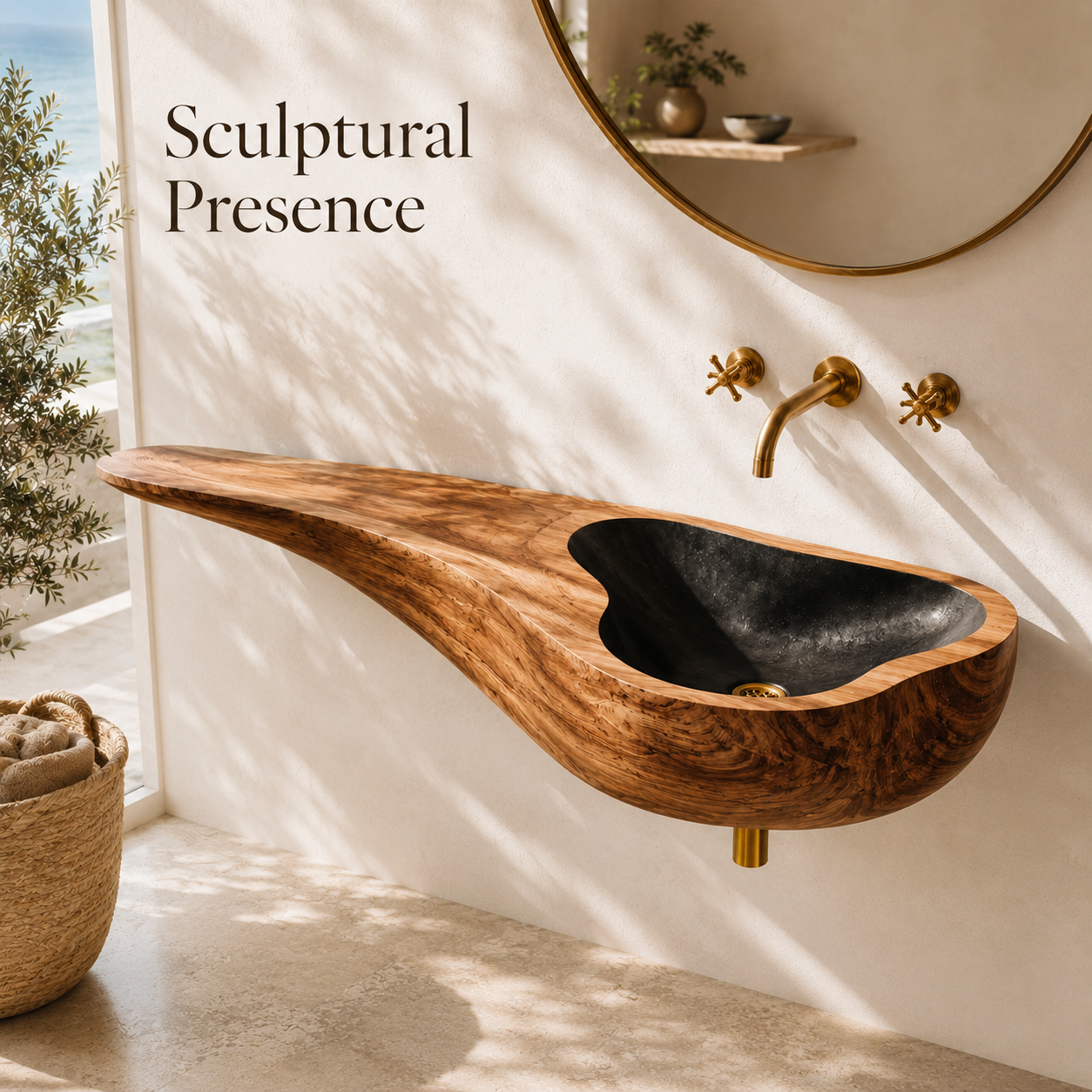 Elara Rounded Bathroom Sink - Design 021 - product image 02