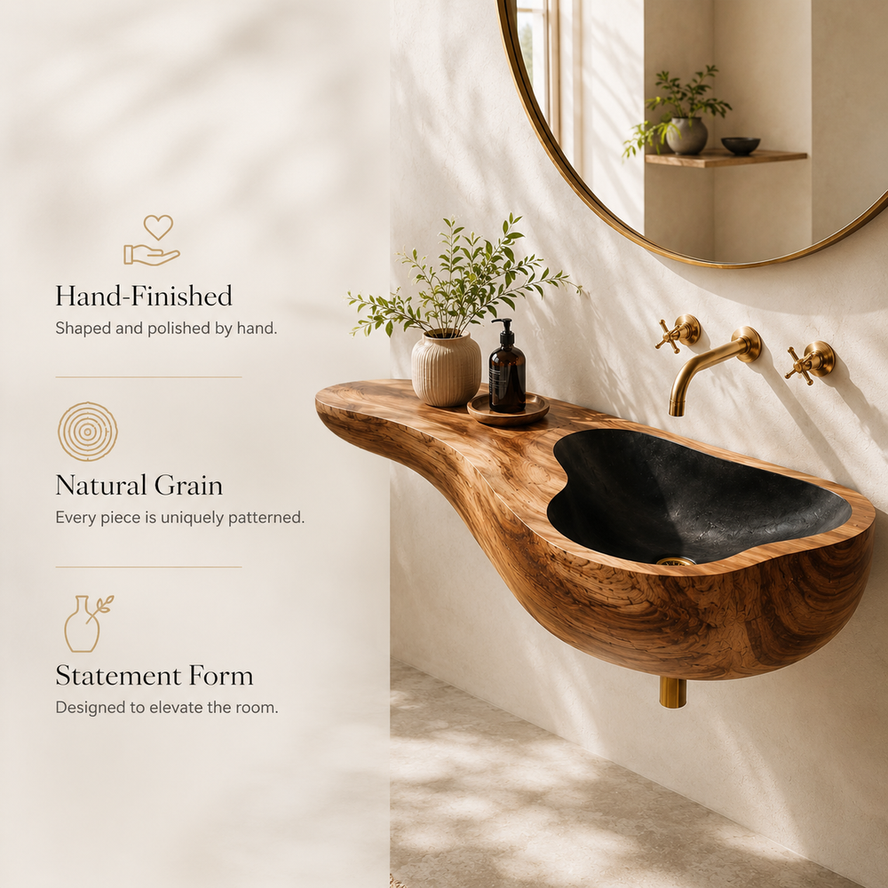 Elara Rounded Bathroom Sink - Design 021 - product image 09