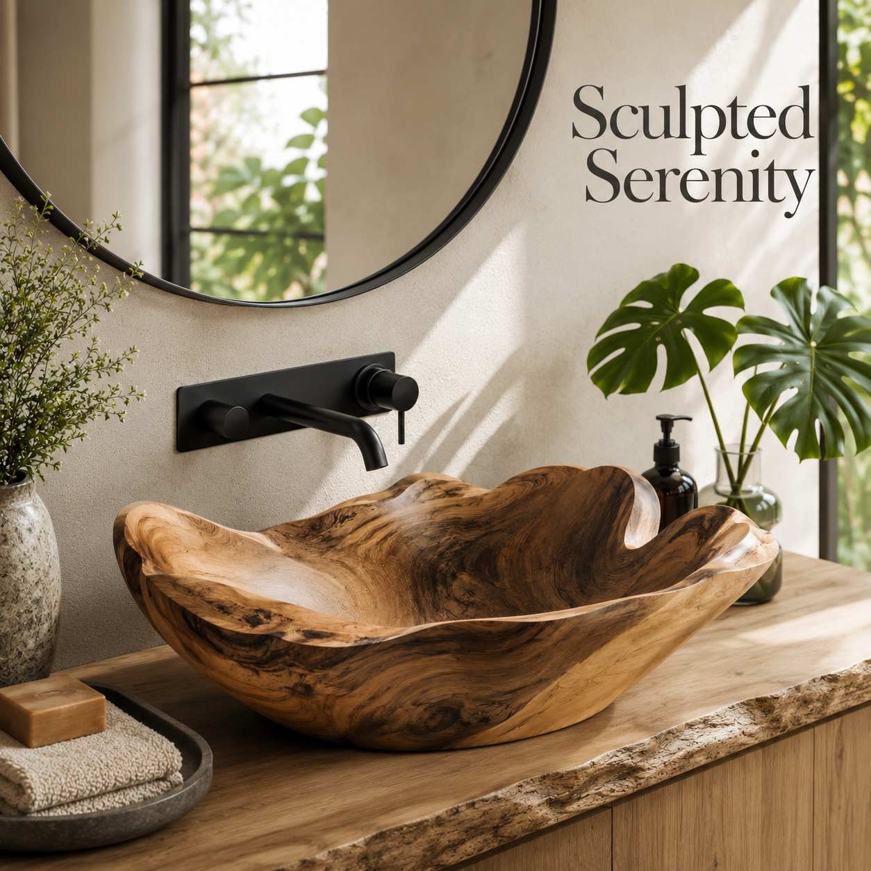 Nolan Warm Stone Vessel Sink - Design 023 - product image 02