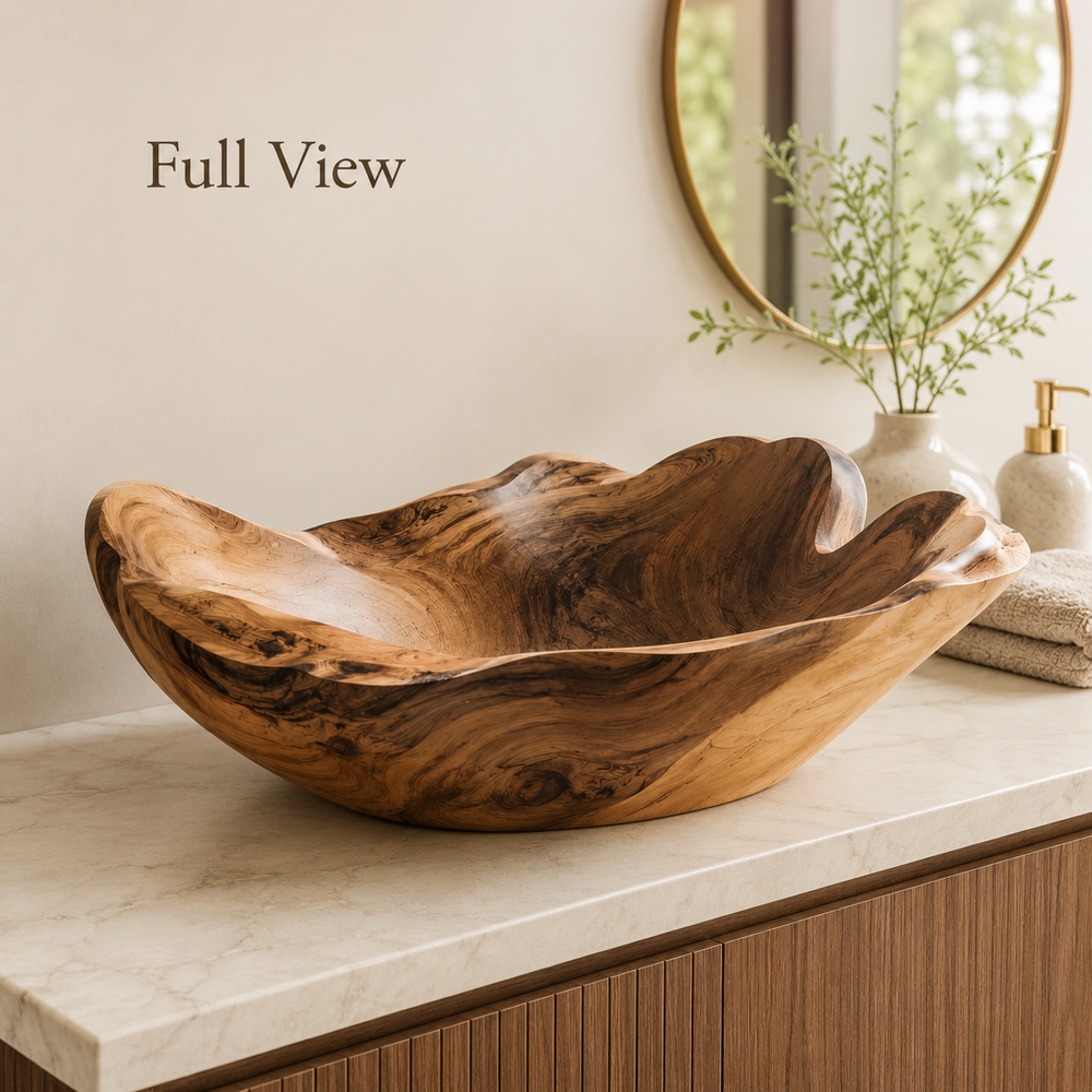 Nolan Warm Stone Vessel Sink - Design 023 - product image 03