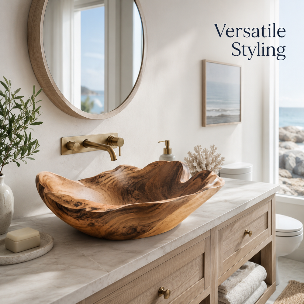 Nolan Warm Stone Vessel Sink - Design 023 - product image 10
