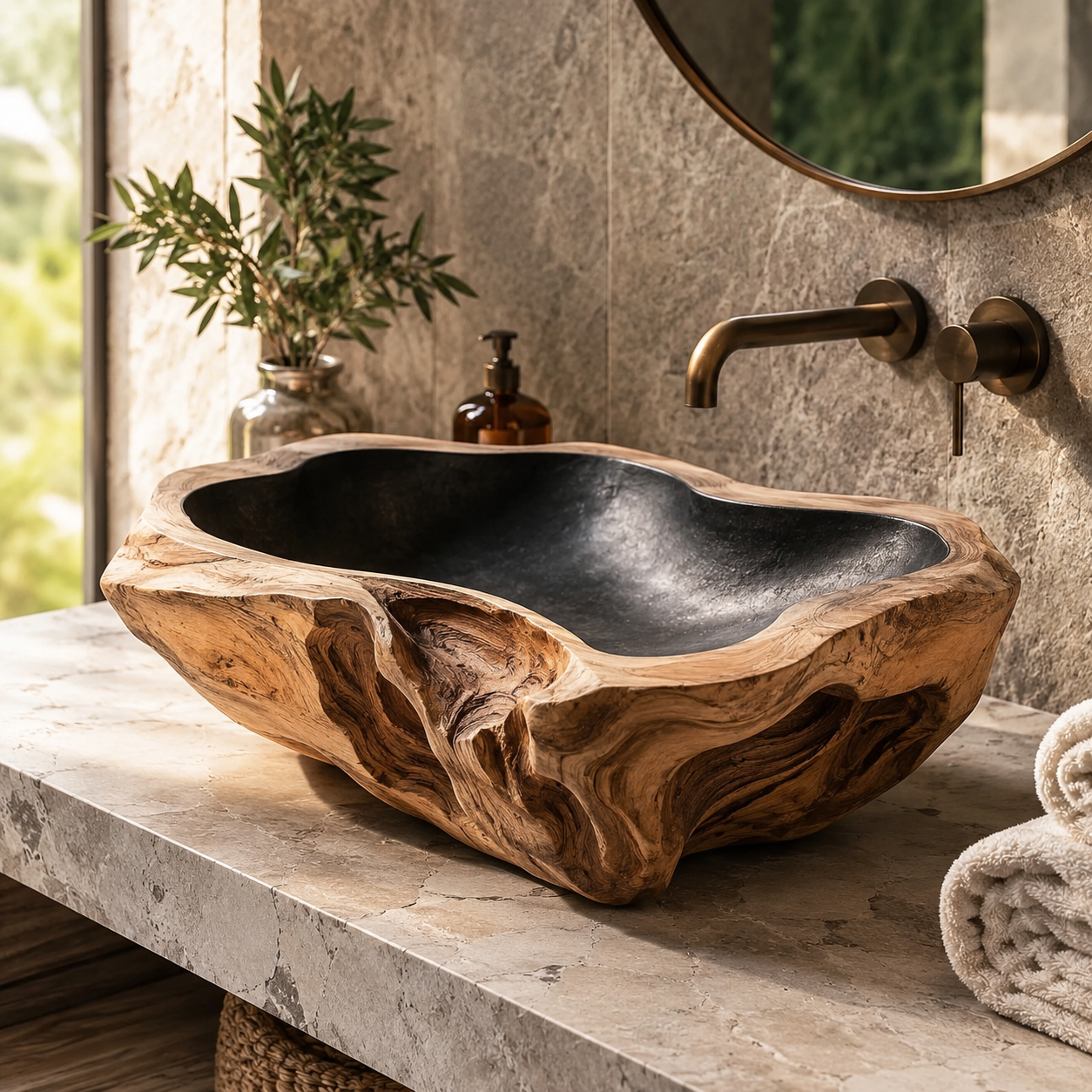 Elara Rounded Bathroom Sink - Design 029 - main view