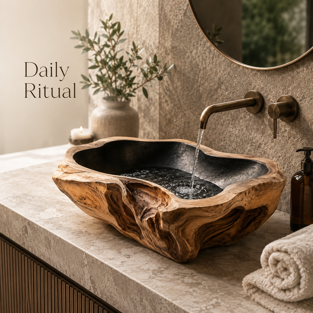 Elara Rounded Bathroom Sink - Design 029 - product image 07