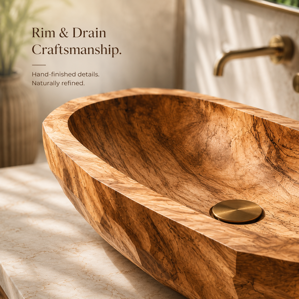 Nolan Warm Stone Vessel Sink - Design 031 - product image 06