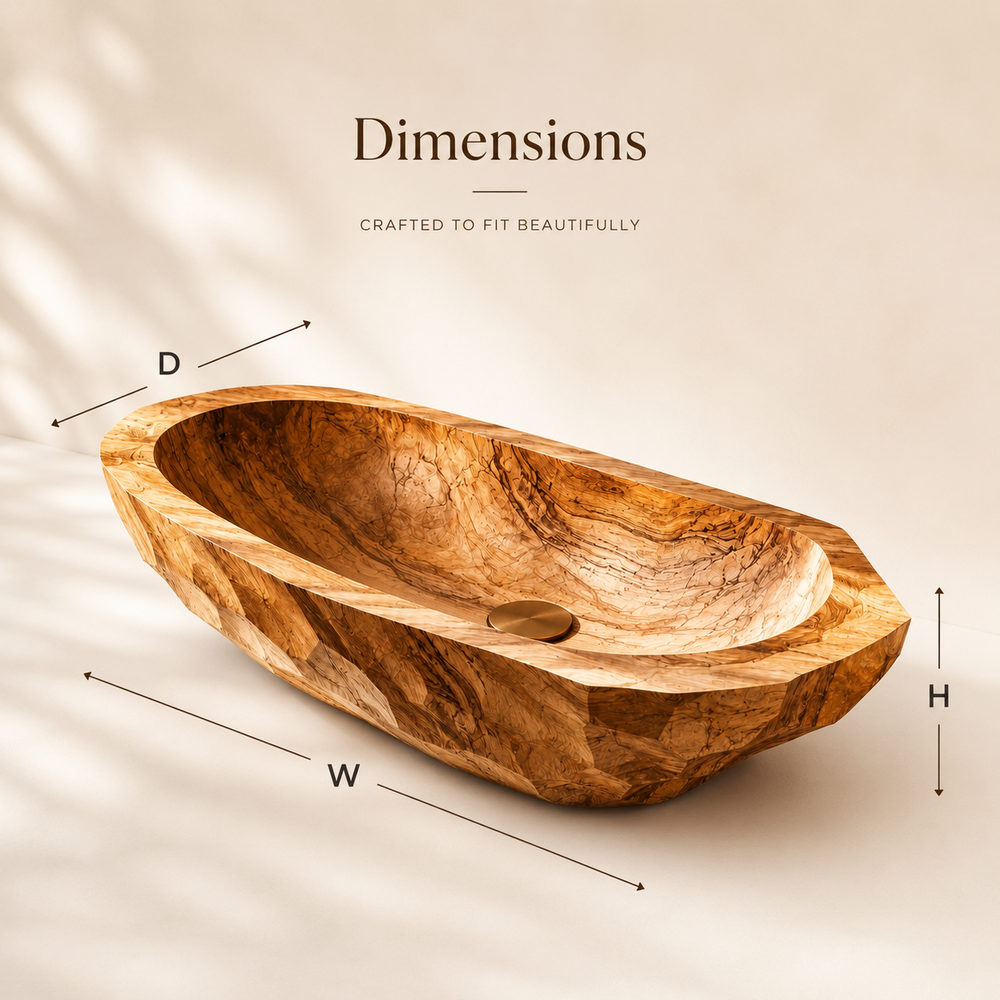Nolan Warm Stone Vessel Sink - Design 031 - product image 08
