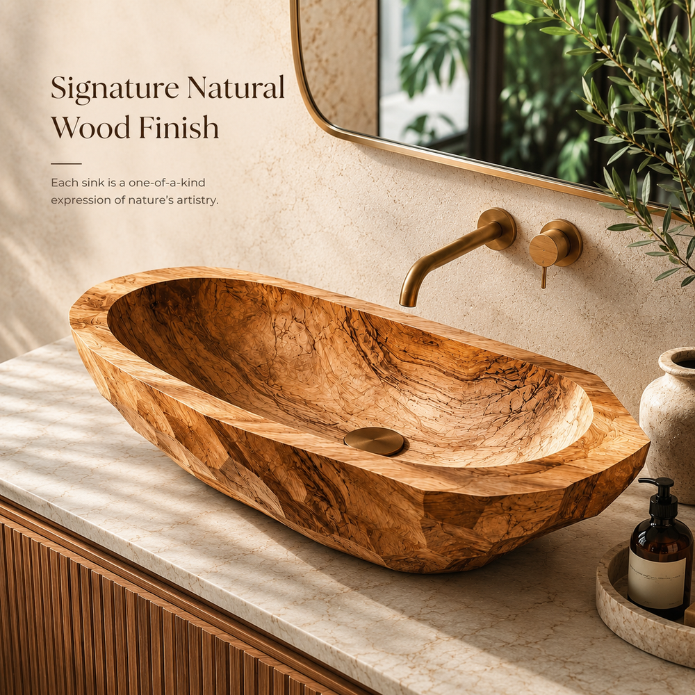 Nolan Warm Stone Vessel Sink - Design 031 - product image 10