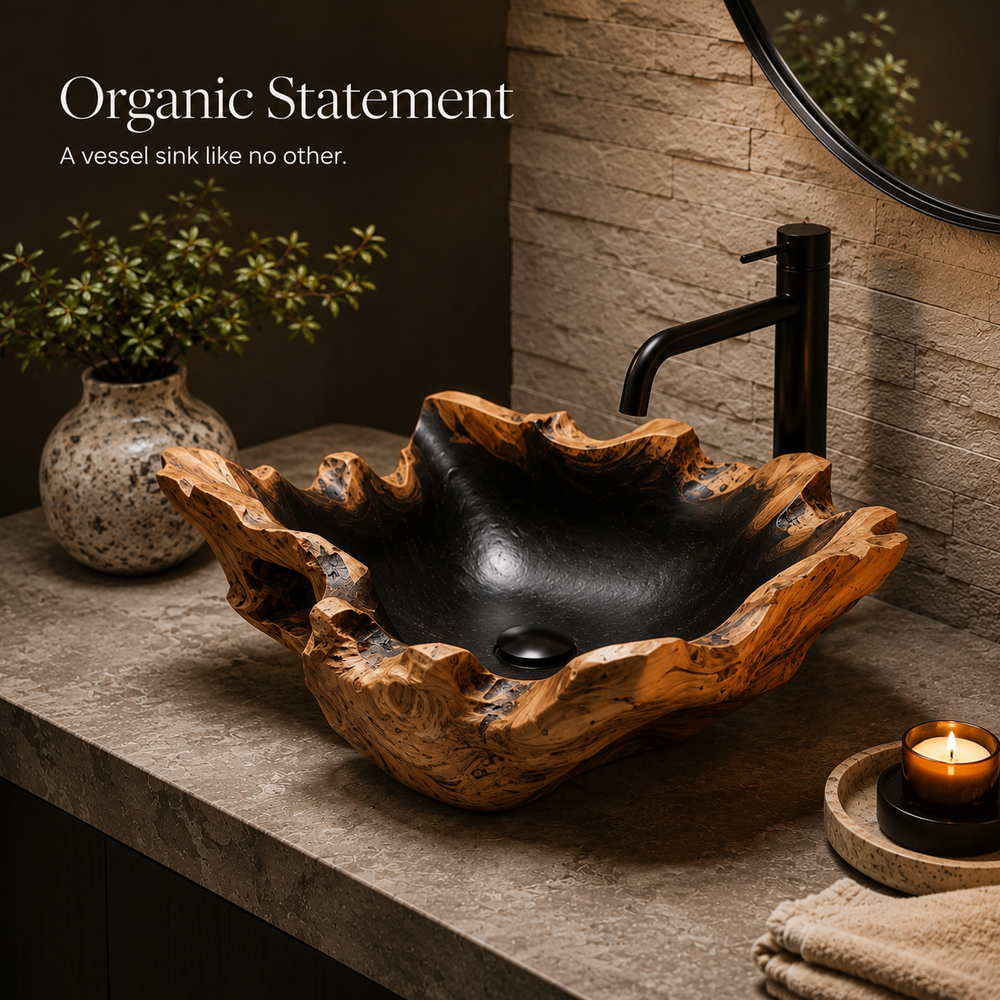 Arden Natural Stone Vessel Sink - Design 033 - product image 03