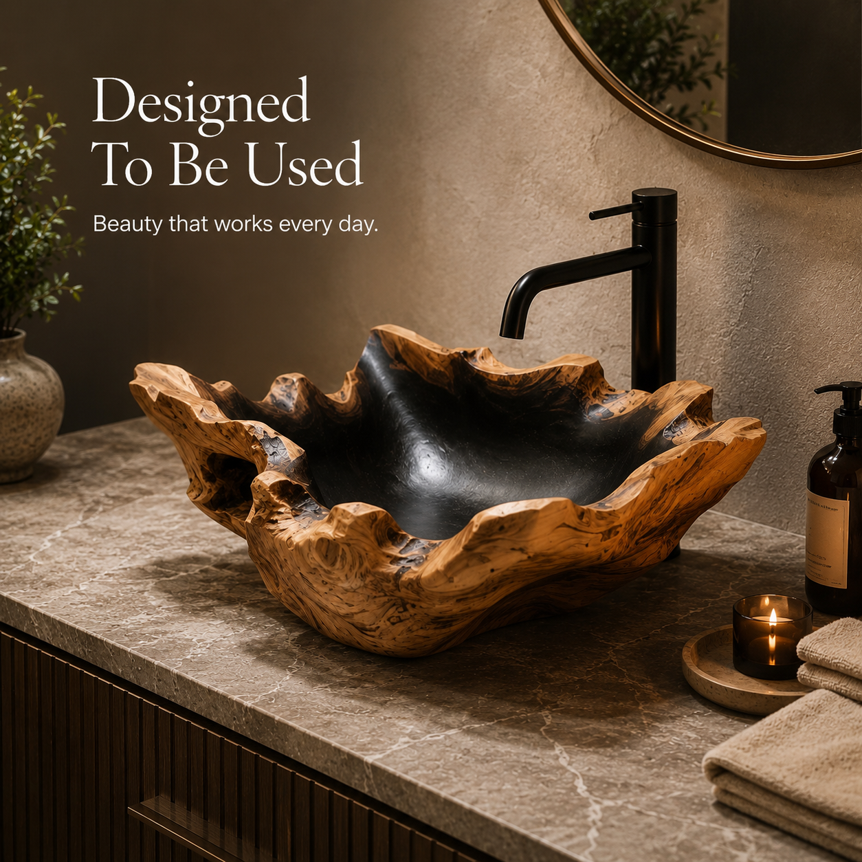 Arden Natural Stone Vessel Sink - Design 033 - product image 07
