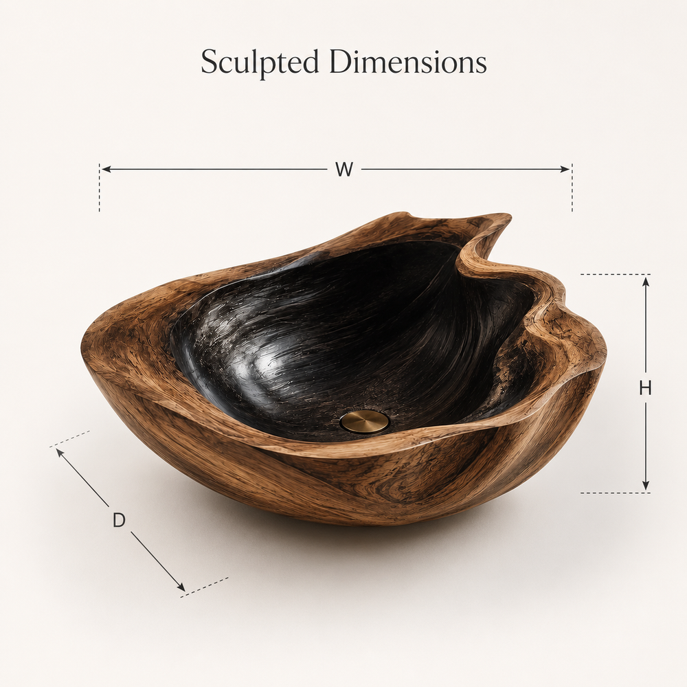 Mira Sculptural Bathroom Vessel Sink - Design 034 - product image 08