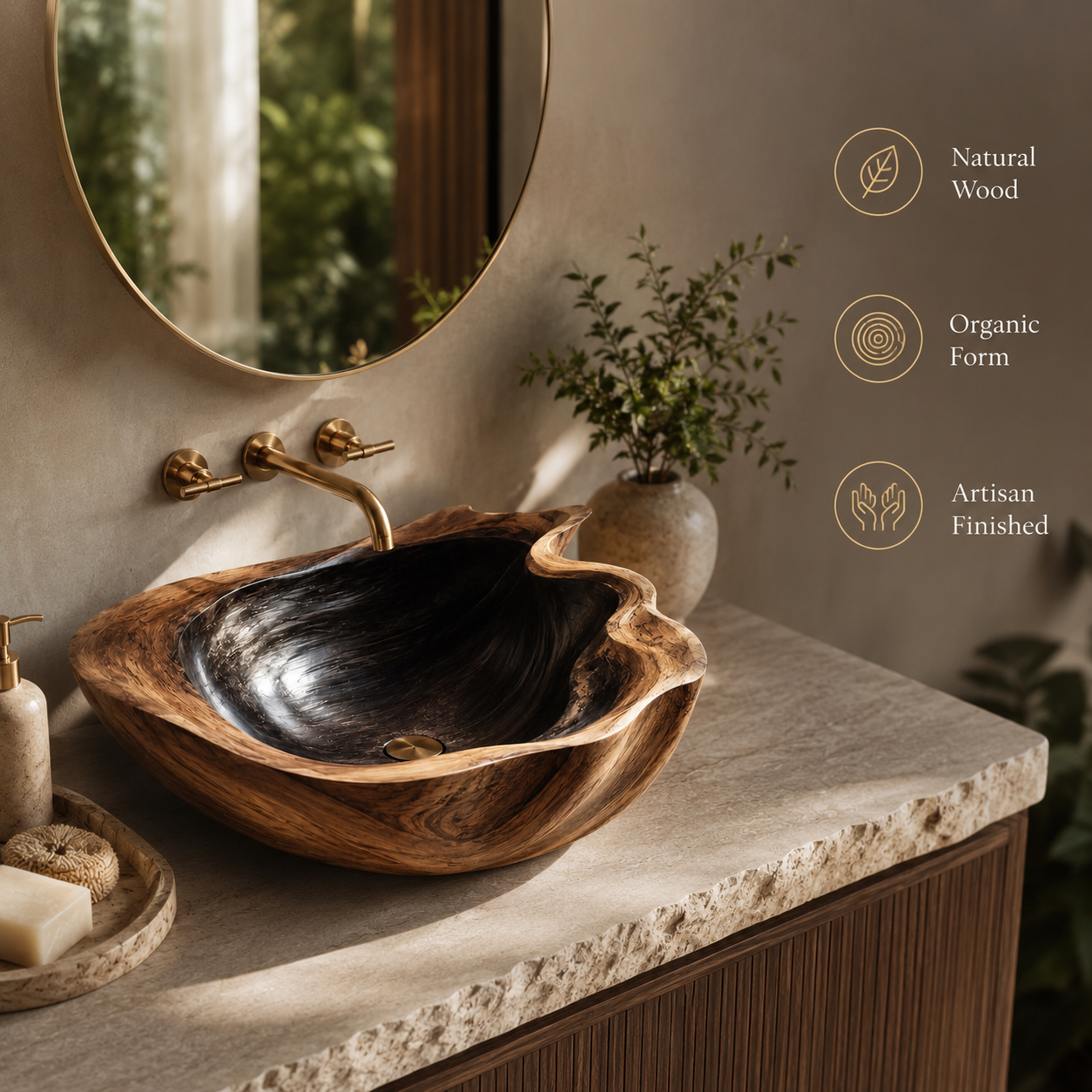 Mira Sculptural Bathroom Vessel Sink - Design 034 - product image 09
