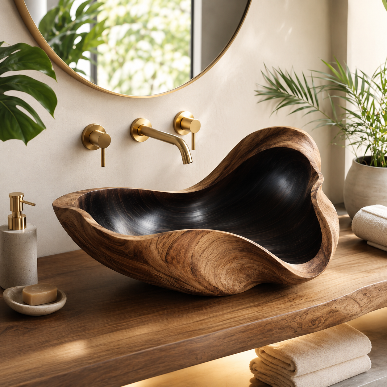 Elara Rounded Bathroom Sink - Design 037 - main view