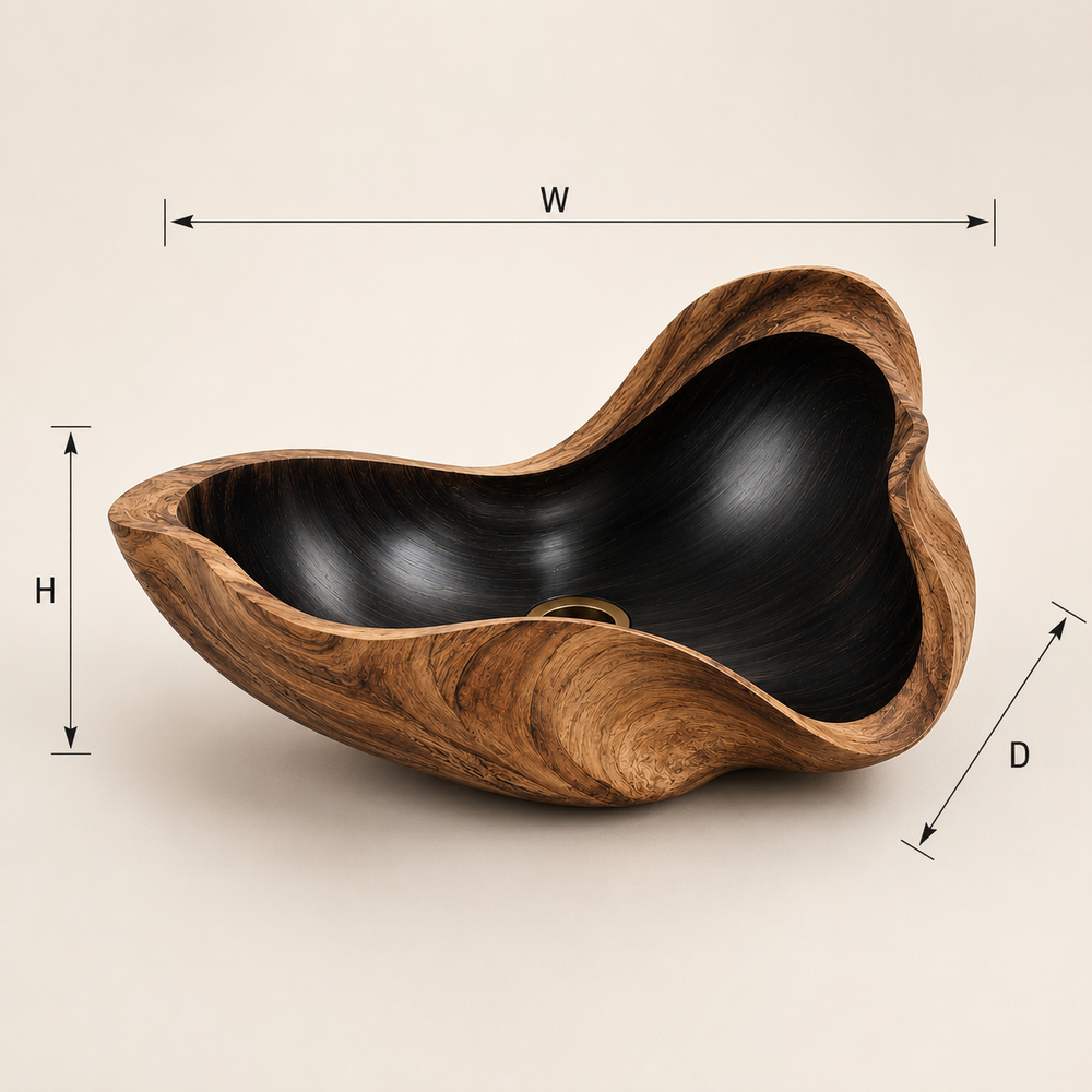 Elara Rounded Bathroom Sink - Design 037 - product image 07