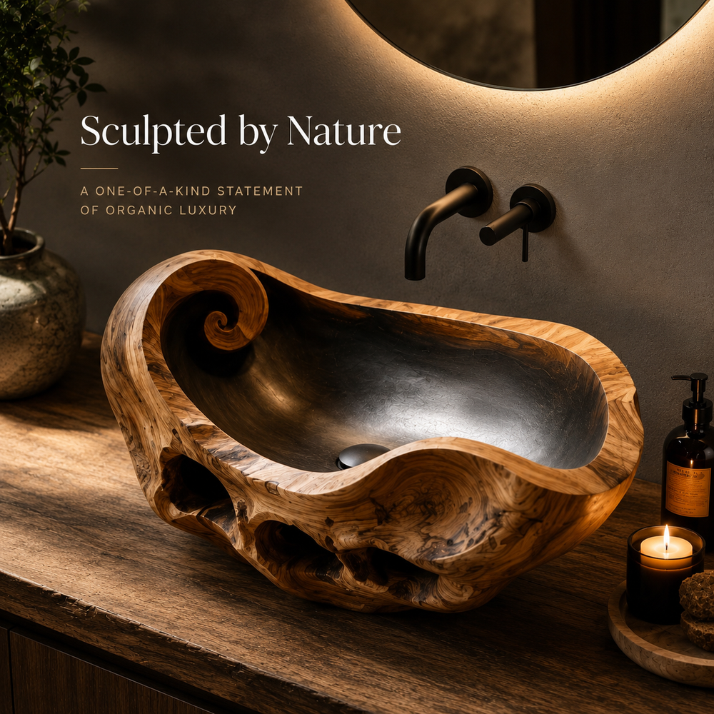 Nolan Warm Stone Vessel Sink - Design 039 - product image 02