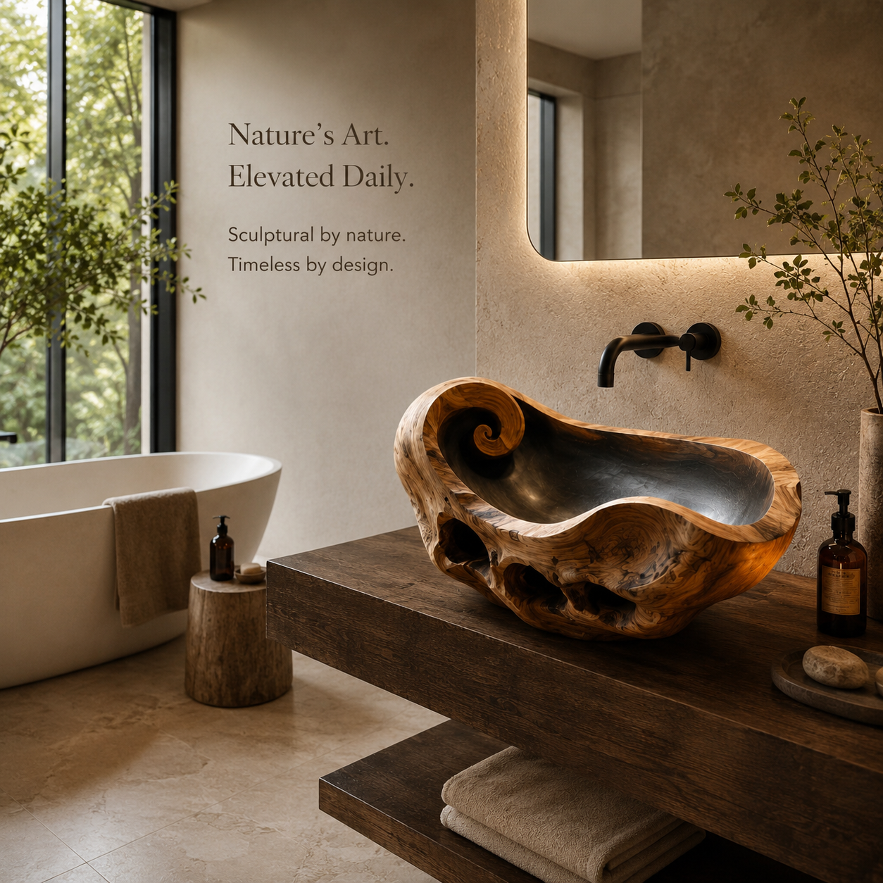 Nolan Warm Stone Vessel Sink - Design 039 - product image 10